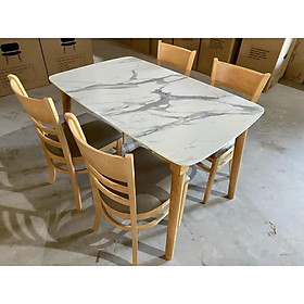 Bộ Bàn Mặt Giả Đá 1m2 + 4 Ghế Cabin -FREE SHIP HÀ NỘI  Bộ bàn ăn Cao Cấp