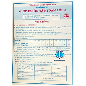 Sách - Giúp Em Ôn Tập Toán Lớp 6 (Dùng Chung Cho Các Bộ SGK Hiện Hành)