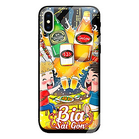 Ốp kính cho Iphone XS MAX mẫu NỀN SG4 - Hàng chính hãng