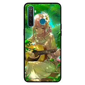 Ốp Lưng in cho Realme 5 Mẫu Nàng Đánh Đàn Ghita - Hàng Chính Hãng