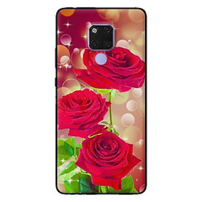 Ốp lưng in cho Huawei Mate 20 mẫu 3 Cành Hồng - Hàng chính hãng