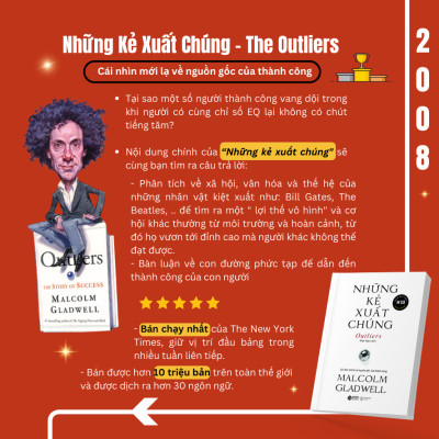 Trọn Bộ 7 Cuốn Sách Malcolm Gladwell: Những Kẻ Xuất Chúng + Điểm Bùng Phát + Trong Chớp Mắt + Chú Chó Nhìn Thấy Gì + David Và Goliath + Đọc Vị Người Lạ + Lật Lại Điểm Bùng Phát
