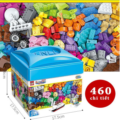 Bộ Lắp Ghép  Vuông Đa Chủ Đề Với 460 Chi Tiết Cho Bé Vừa Chơi Vừa Học Phát Triển Tư Duy và Sáng Tạo- Hàng Chính Hãng 