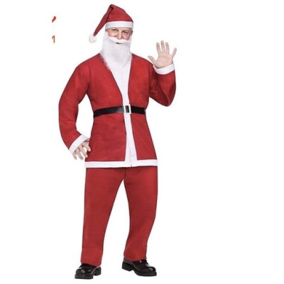 Bộ quần áo ông già Noel 5 món áo Noel ,quànNoel , râu , mũ ,đai thắt/ bộ trang phục hoá trang ông già Noel