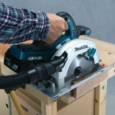 MÁY CƯA ĐĨA DÙNG PIN (190MM)(18VX2) (01 ĐẾ SẠC NHANH 02 PIN 18V 4.0AH) MAKITA DHS710RM2J- HÀNG CHÍNH HÃNG