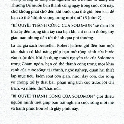Bí Quyết Thành Công Của Solomon