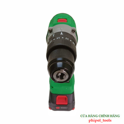 Combo Máy khoan pin 21V đầu kẹp 13mm động cơ không chổi than PHIPOL TOOLS PH3025 Kèm 2 pin và sạc - Hàng Chính Hãng