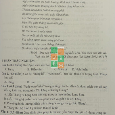 Sách - Đề kiểm tra Ngữ Văn 8 (15 phút, giữa kì, cuối kì)