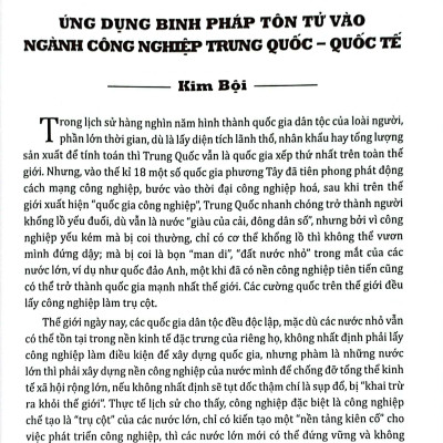 Sách - Ứng Dụng Binh Pháp Tôn Tử Vào Ngành Công Nghiệp Trung Quốc Quốc Tế