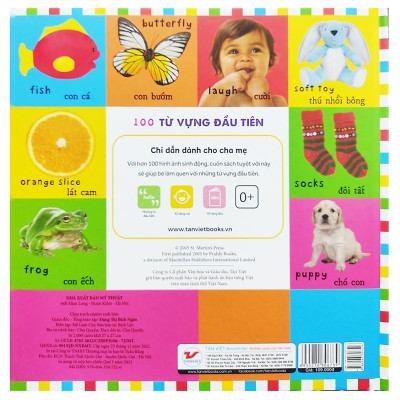 Sách - 100 Từ Vựng Đầu Tiên - Bộ Từ Vựng Đầu Đời Cho Bé - Tân Việt Books