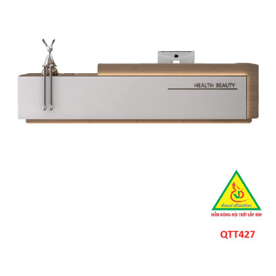 QUẦY LỄ TÂN, QUẦY TIẾP TÂN, QUẦY TÍNH TIỀN, QUẦY THU NGÂN QTT427 (KHÔNG ĐÈN)- NỘI THẤT LẮP RÁP VIENDONGADV