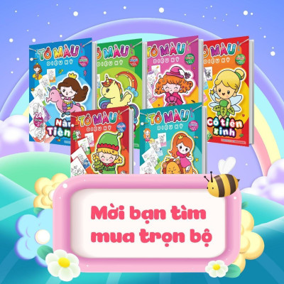 Sách - Tô Màu Diệu Kỳ - Cô Tiên Xinh (Hơn 40 Stickers) - Megabook