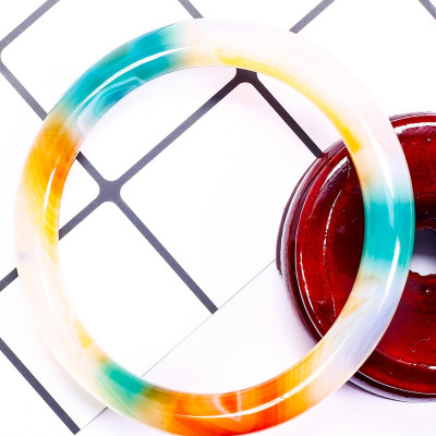 Vòng tay đá mã não tam tài ni 58 - Ngọc Quý Gemstones