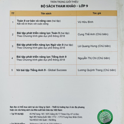 Sách - Bài tập phát triển năng lực Tiếng Anh lớp 9 (HEID)