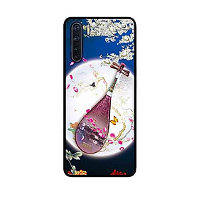 Ốp Lưng in cho Oppo A91 Mẫu Đàn Tranh Hoa Đào - Hàng Chính Hãng