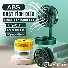 Quạt Mini Gấp Gọn 3 Tốc Độ Gió - Xoay 360 Độ, Sạc USB, Pin Dung Lượng Lớn Loại Tốt