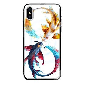 Ốp kính cường lực cho iPhone XS MAX mẫu cá 80 (2) - Hàng chính hãng