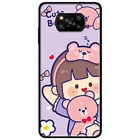 Ốp lưng dành cho Xiaomi Poco X3 mẫu Búp Bê và Gấu