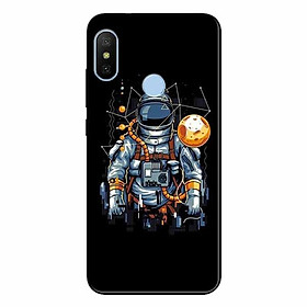 Ốp lưng in cho Xiaomi Mi 8 Phi Hành Gia Mặt Trăng
