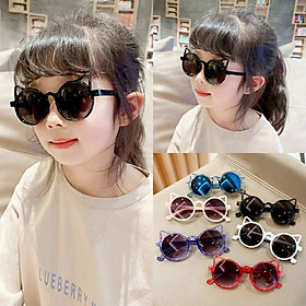 Kính mát râm hình tai mèo chống trấy cao cấp cho bé gái từ 2 đến 7 tuổi - Chóng tia UV - Hàng Loại 1-  MINIIN (Giao màu ngẫu nhiên)