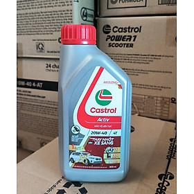 Dầu động cơ xe số Castrol Activ 4T, 20W-40, 0,8L (800ML)