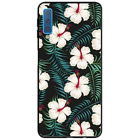 Ốp lưng in cho Samsung A7 2018 Mẫu Hoa Trắng