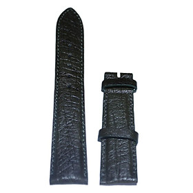 HT8443 - Dây đồng hồ Huy Hoàng da đà điểu da bụng size 16, 18, 20 màu xanh rêu