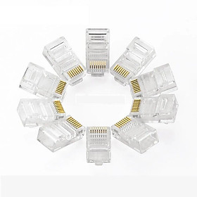 Ugreen UG20331NW110TK Đầu bấm mạng RJ45 chuẩn Cat5e cao cấp mạ vàng - HÀNG CHÍNH HÃNG