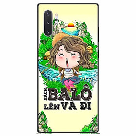 Ốp lưng in cho Samsung Note 10 Plus Mẫu Xách Balo Lên Nữ