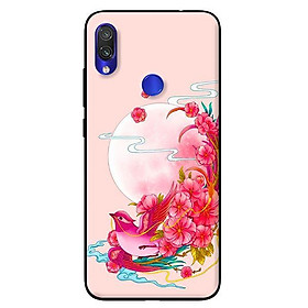 Ốp in cho 	Xiaomi Redmi Note 7 Chim Nền Hồng - Hàng chính hãng