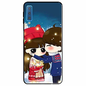 Ốp lưng dành cho Samsung A7 2018 mẫu Cặp Đôi Áo Thổ Cẩm