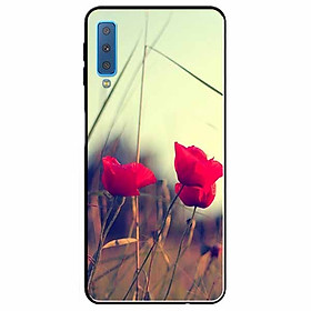 Ốp lưng dành cho Samsung A7 2018 mẫu Ba Nụ Hoa Đỏ