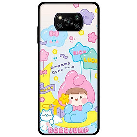Ốp lưng dành cho Xiaomi Poco X3 mẫu Búp Bê Nón Hồng