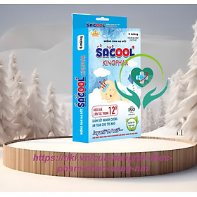 ￼Miếng dán hạ sốt SACOOL Kingphar Hộp 6 miếng  - công nghệ Nhật Bản tác dụng 12 giờ -Giúp hạ nhiệt, hạ sốt nhanh chóng