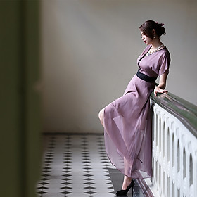 Đầm Dự Tiệc Cao Cấp Đầm Đuôi Cá Thời trang thiết kế Hity DRE120 (Tím Violet Sương Khói)