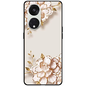 Ốp lưng dành cho Oppo Reno 8T 4G - Reno 8T 5G - Reno 10 5G - Reno 10 Pro 5G - Tranh Hoa Nền Trắng - Hàng Chính Hãng