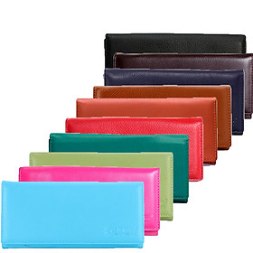 Bóp nữ da thật cao cấp Huy Hoàng 2 gấp màu da, đen, đỏ, hồng, nâu, xanh đậm, cam, xanh lá cây, xanh biển, xanh lá HC3119-20-21-22-23-31-35-56-61-66