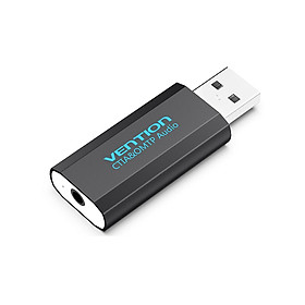 hẻ âm thanh ngoài USB với Bộ điều hợp mic tai nghe stereo 3,5 mm Thay thế miễn phí trình điều khiển cho PC Máy tính xách tay PS4 Đen VENTION