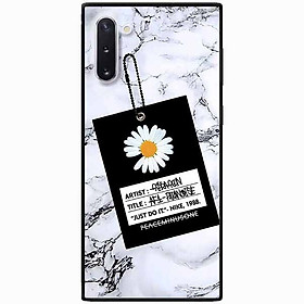 Ốp lưng in cho Samsung Note 10 Mẫu Cúc Nền Đá