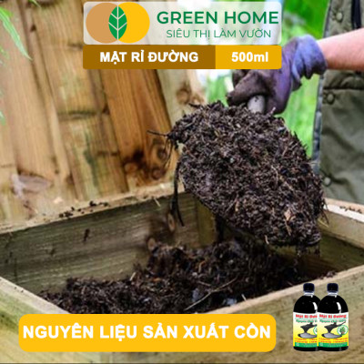 Mật Rỉ Đường GreenHome, Hải An Khang, Chai 500ml, Phân Bón Hữu Cơ, Ủ Rác, Ủ Phân, Nuôi Cấy Vi Sinh