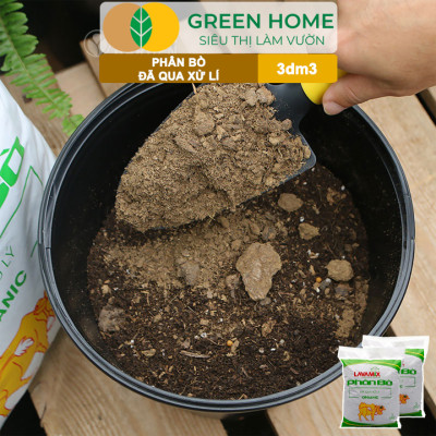 Phân Bò GreenHome, Lavamix, Bao 10dm3, Phân Bón Đã Qua Xử Lý, Ủ Hoai, Không Mùi Hôi, Hữu Cơ Tiện Lợi