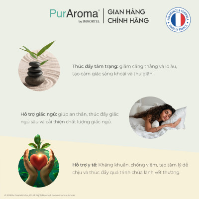 (Đậm Đặc | Chai Lớn) Tinh dầu HOA HỒNG nguyên chất PurAroma by IMMORTEL - Chính hãng Pháp