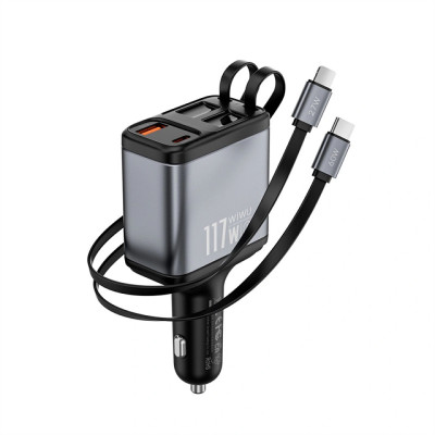 Bộ Sạc Điện Thoại Trên Ô Tô Wi WU WiWU Exeed 200W QC+PD Wi-QC026 - Hàng Chính Hãng