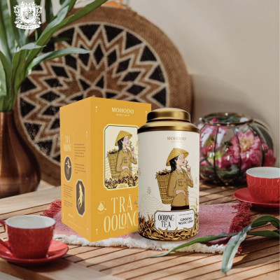 TRÀ OOLONG SÂM THƯỢNG HẠNG- 100G HỘP THIẾC-MOHODO