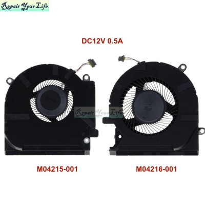 【 Ready stock 】12V CPU GPU Cooling Fan For HP OMEN 15-EK TPN-Q236 Fans Cooler Radiator M04216-001 ND8CC02-19j22 19j23 M04215-001 ND8CC03-19C23