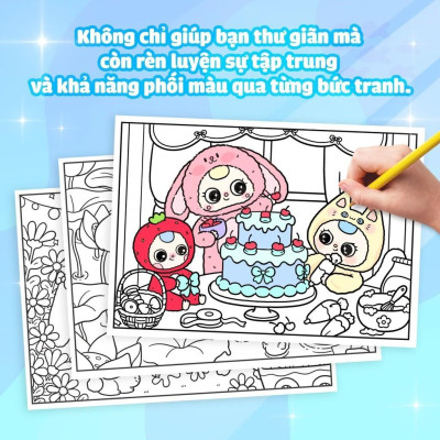 Sách Tô Màu Baby Three - Thế Giới Diệu Kỳ + Cầu Vồng Cảm Xúc - Megabook