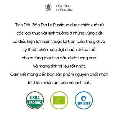 Tinh Dầu Bách Xù - 100% Nguyên Chất Hữu Cơ - Le Rustique - Tinh Dầu Bản Địa Bulgaria