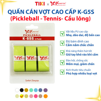 Quấn Cán Vợt KINGTEK K-G5S | Overgrip Cao Cấp Cho Pickleball / Cầu Lông / Tennis | Êm Tay – Chống Trượt – Hút Mồ Hôi -