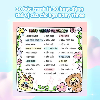 Sách Tô Màu Baby Three & Cầu Vồng Cảm Xúc - Megabook