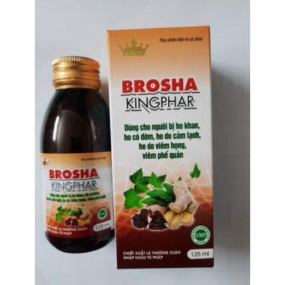 Siro Brosha Kingphar , chai 125ml, giảm ho, bổ phế , giảm tăng tiết đờm